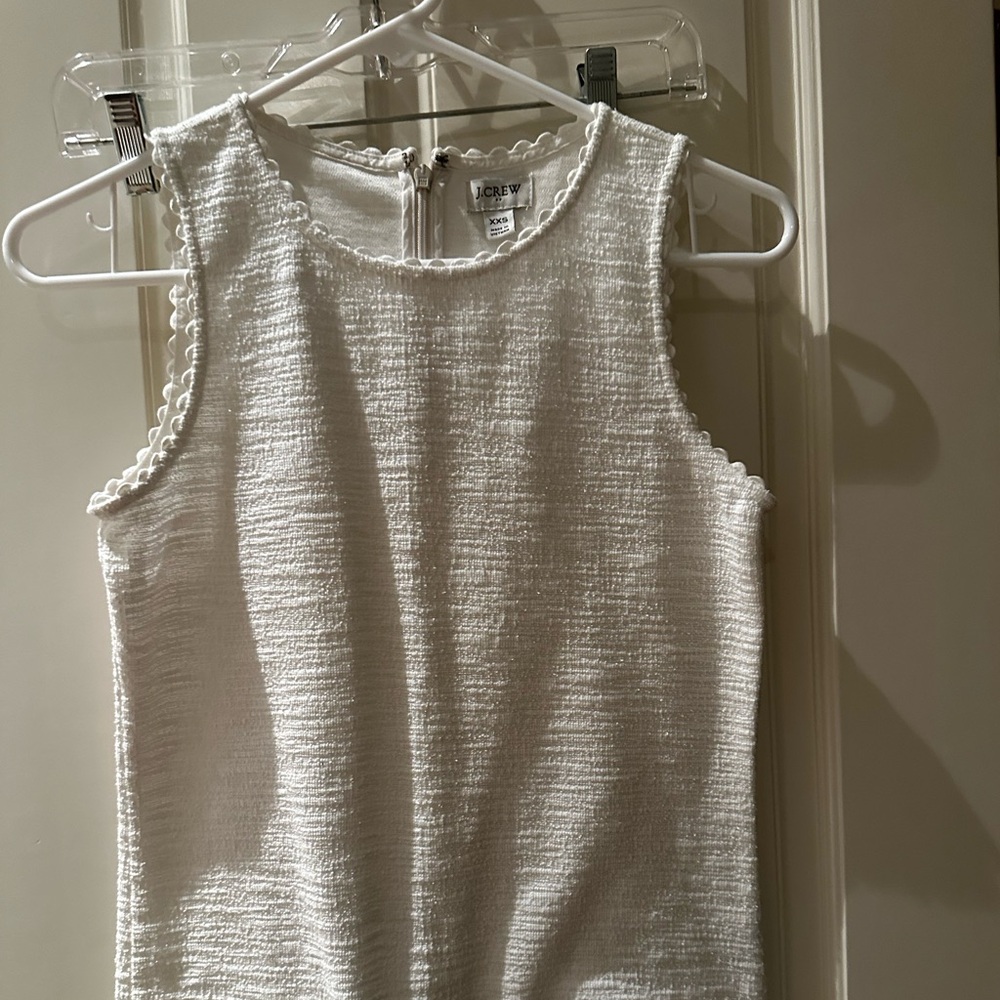 J.Crew white-ish/cream tank with zipper. Size XXS.